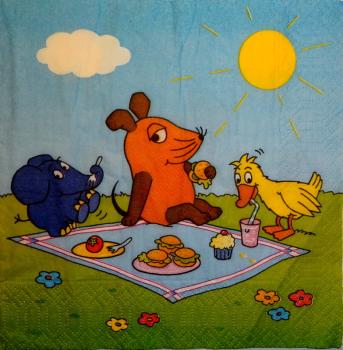123 Bekannte Figuren - 3-lagig - Die Sendung mit der Maus - Duni